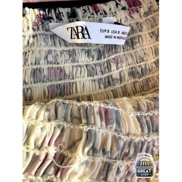 ZARA Skirt Floral Colourful Size Small Great Condition - Picture 4 of 5